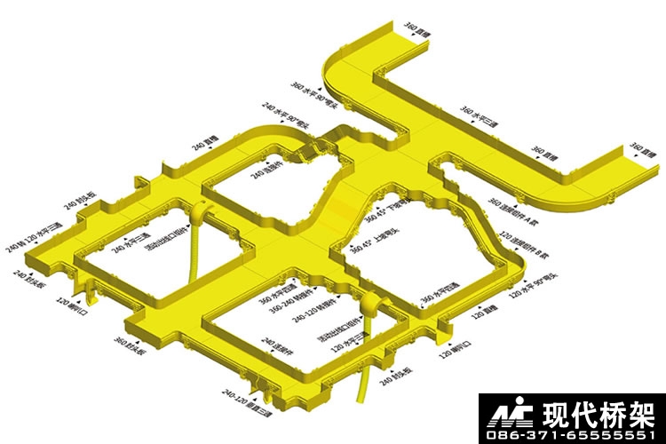 光纤槽道（尾纤槽）各组件安装指导图